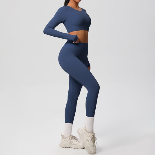 Double-sided Brushed With Chest Pads Yoga 2pcs set
