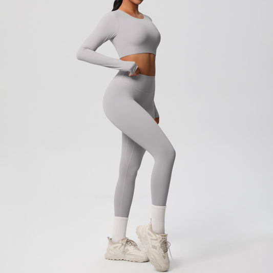 Double-sided Brushed With Chest Pads Yoga 2pcs set
