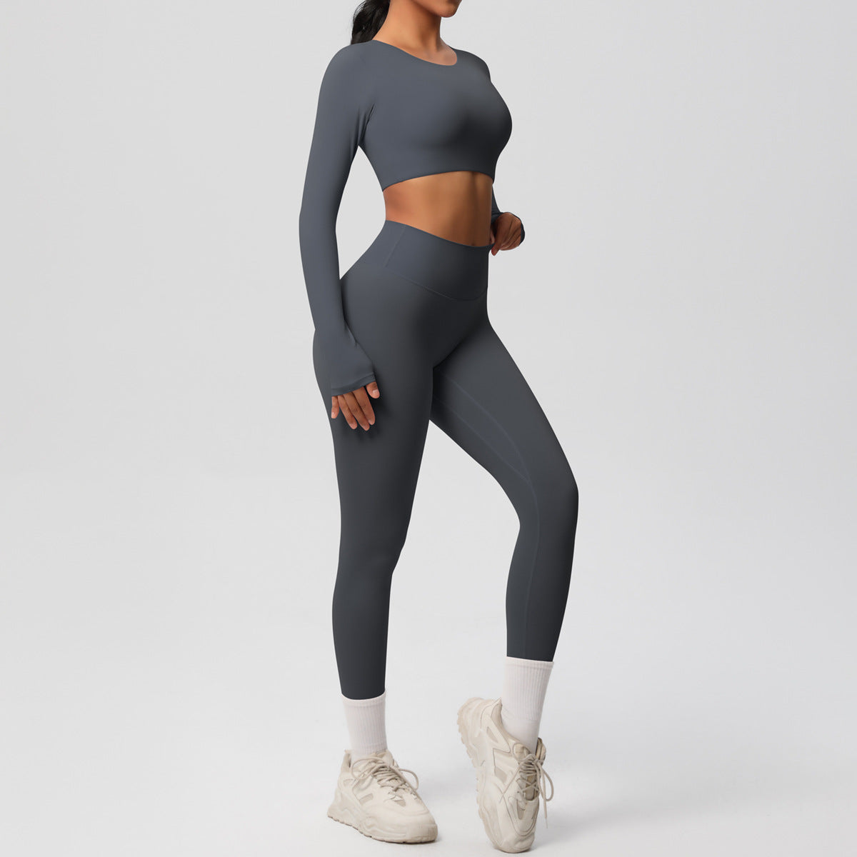 Double-sided Brushed With Chest Pads Yoga 2pcs set